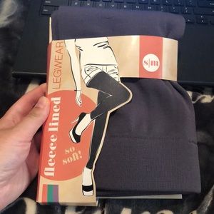 Grey Fleece Liner Legwear leggings